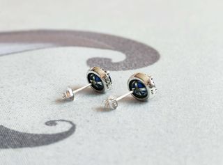 Conjunto azul ovalado