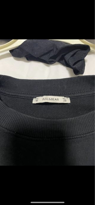 Sudadera crop Babe negra talla única