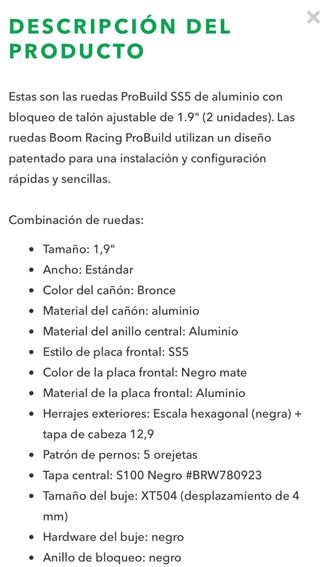 Ruedas ProBuild 1.9 Bronce/NegroMate/ProlineHydrax