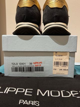 Zapatillas Philippe Model Negras y Rojas Talla 39