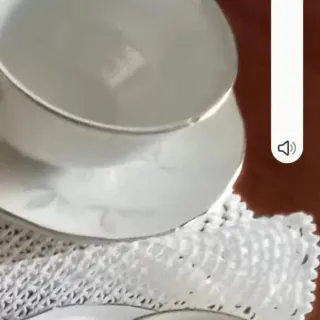 Servizio di 6 tazze da tè, ceramica Fontebasso