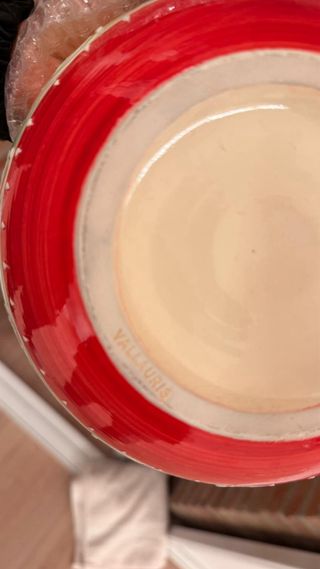 Vajilla VALLAURIS Cerámica Naranja y Roja