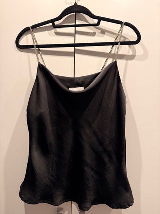 Blusa fiesta Lefties con tirantes brillantes