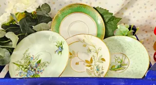 Set 4 Piattini Inglesi in verde 2