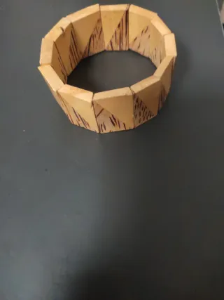 Lote 5 pulseras madera