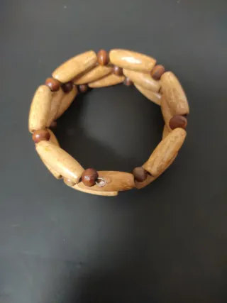 Lote 5 pulseras madera