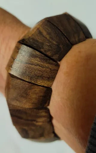 Lote 5 pulseras madera