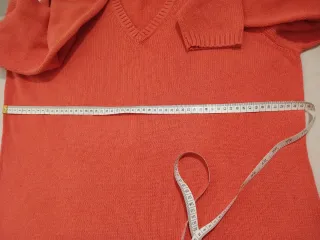 Jersey algodon 100% ,naranja cuello pico