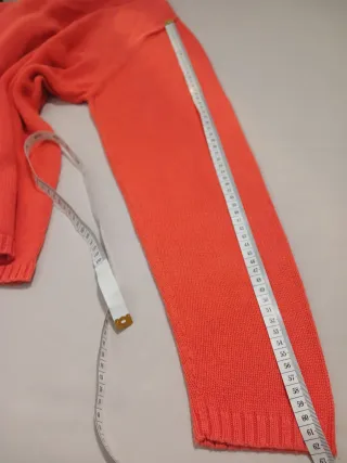 Jersey algodon 100% ,naranja cuello pico