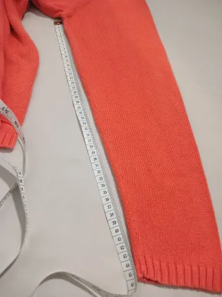 Jersey algodon 100% ,naranja cuello pico