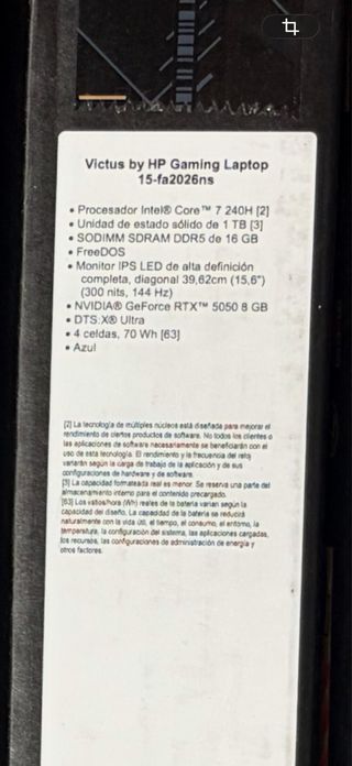 HP Victus 15 fa2026ns Azul 1TB