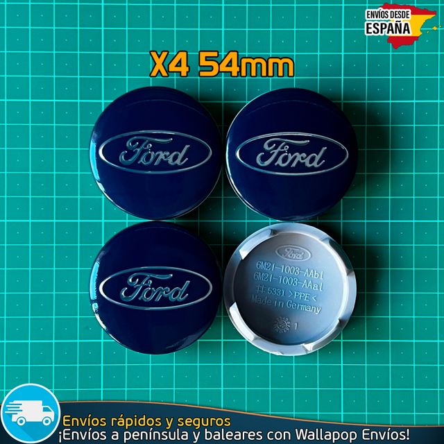 X4 Tapacubos Ford 54mm Cubrebujes Tapas Llantas
