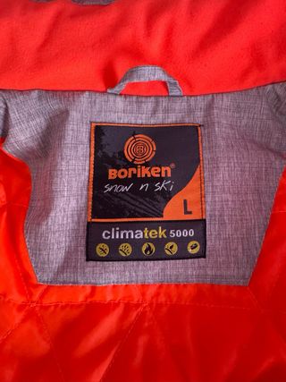 Chaqueta de nieve con forro naranja