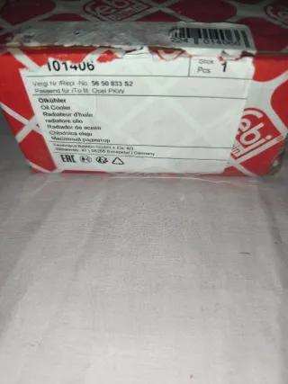 Enfriador aceite Opel GM NUEVO + JUNTAS