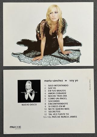Postal Promocional Marta Sánchez Soy Yo