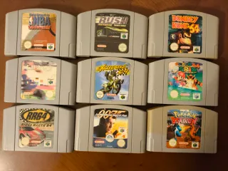 Lote 2 Nintendos 64 + 2 mandos+ 9 juegos