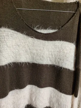 Jersey rayas marrón y blanco