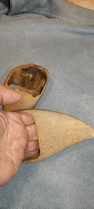 Zoquetas de madera antiguas