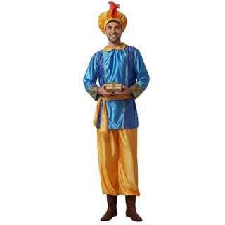 Disfraz Paje Azul Talla Única S/M - Traje y Gorro