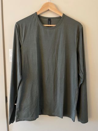 Lululemon Camiseta Manga Larga Verde Oliva Talla S