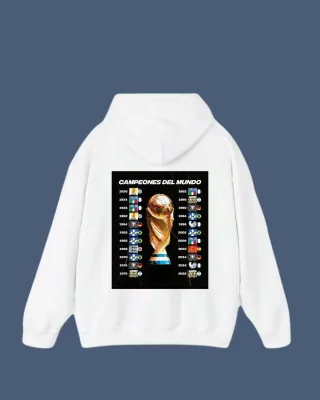 Sudadera Blanca con Diseño Mundialista
