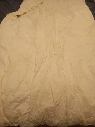 Edredón beige de tela