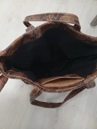 Bolso de piel estampado serpiente