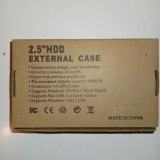 Disco Duro Externo Negro 8000 GB.