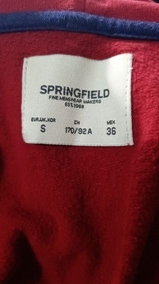 Chaqueta con capucha Springfield roja