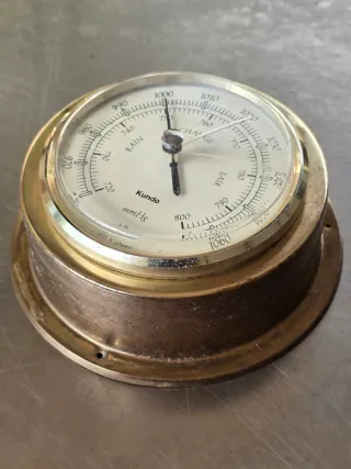 Barometro nautico vintage ottone Kundo