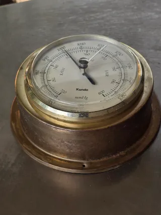 Barometro nautico vintage ottone Kundo