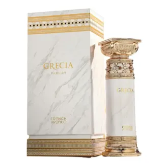 Perfume Grecia French Avenue Dorado y Blanco