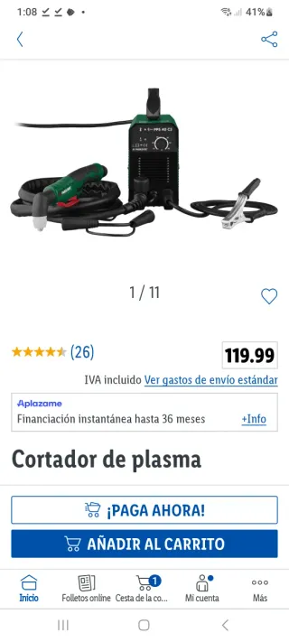 Cortador Plasma Parkside Lidl Nuevo Precintado