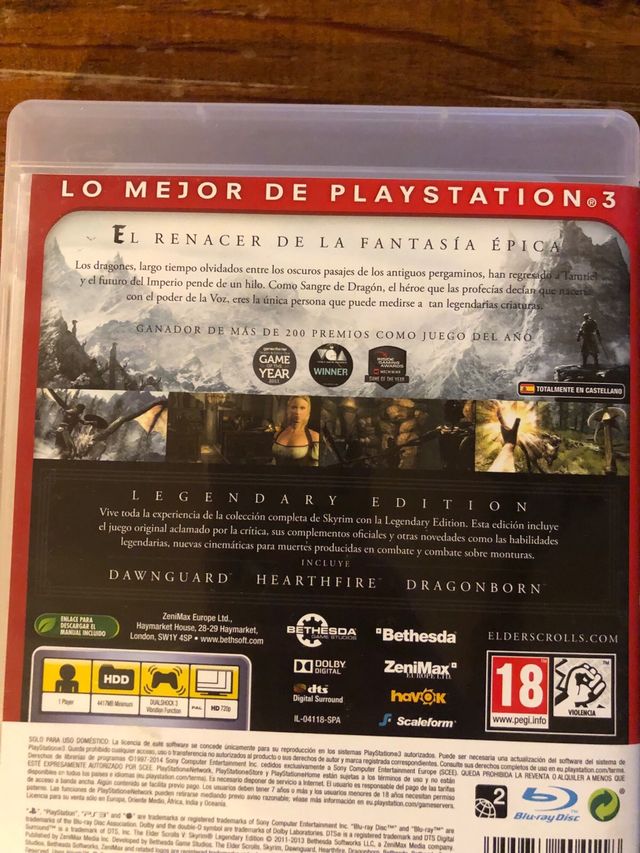 PS3 The Elder Scrolls V Skyrim Legendary Edition