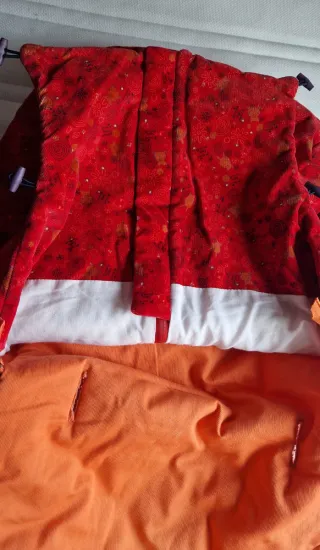 Saco para silla de paseo naranja y rojo