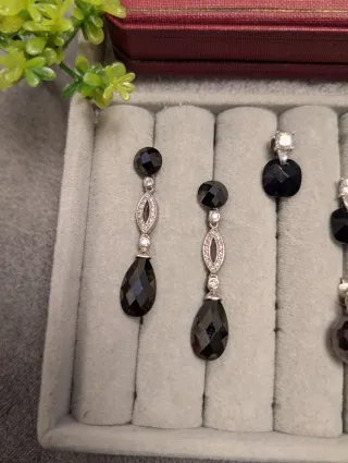 Lote 3 pares pendientes plata