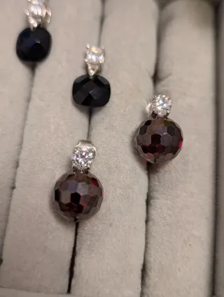 Lote 3 pares pendientes plata