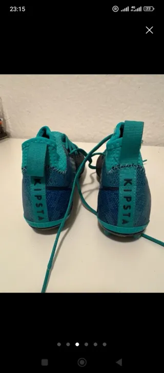 Scarpe da calcio per bambini blu e verde