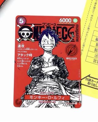 Revista japonesa de one piece con carta exclusiva