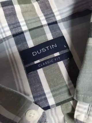 Camisa Dustin cuadros gris y verde