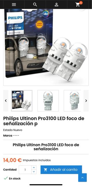 Philips Ultinon Pro3100 LED W21W Blanco Frío