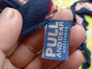 Pañuelo rayas azul y rojo