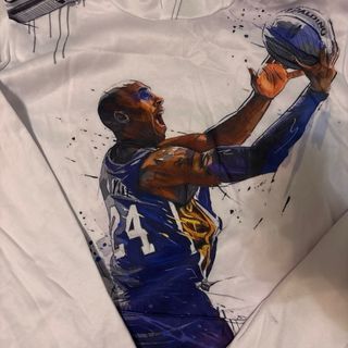 Felpa bianca con stampa Kobe Bryant