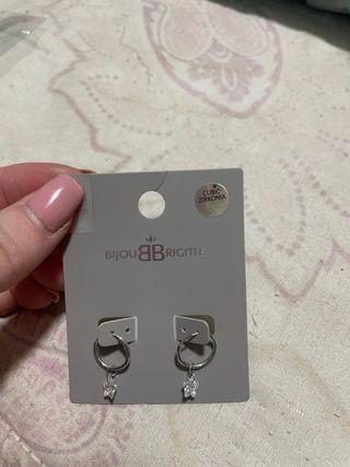 Pendientes plata estrellas circonita Bijou Brigitt