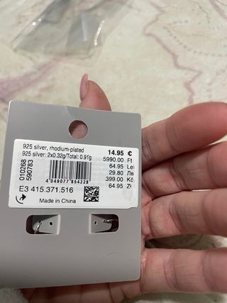 Pendientes plata estrellas circonita Bijou Brigitt