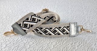 Correa para Bolso Oro-Piel - Negro-Plata-Blanco