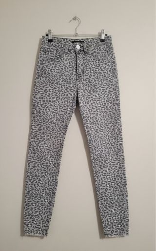 Pantalones Animal Print Gris