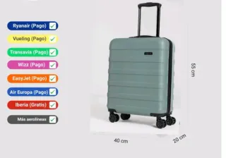 Maleta de cabina 10kg 40x20x55 ✈️ Nueva