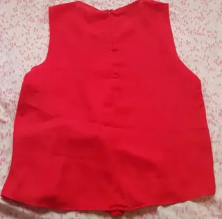 Top Rojo Blanco Talla M