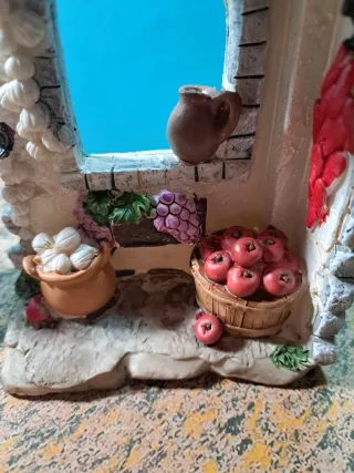 Decoración Belén: construccion y Figura Mujer